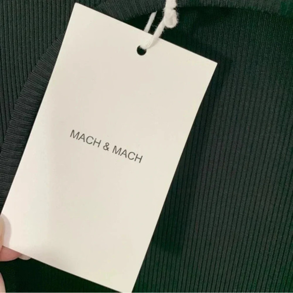 NWT MACH & MACH Crystal Embellished Bow Cut-Out Mini Dress Black Knit Size 10 - Picture 11 of 16